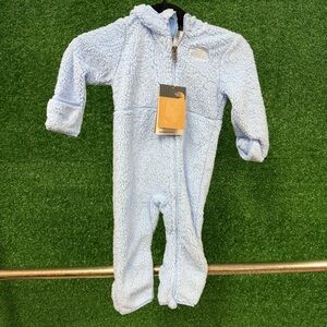 The North Face Light Blue Kids Fleece Footies